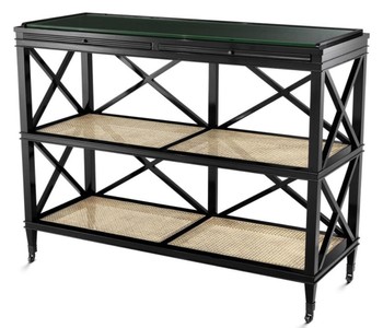 Casa Padrino consola de lujo negro / natural 124 x 47 x H. 96 cm - Edición Limitada
