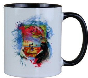Casa Padrino Tasse de luxe Perroquet Multicolore collection Harald Glööckler Pompöös, 9,5 cm x 8,5 cm Casa Padrino Tasse de luxe Perroquet Multicolore collection Harald Glööckler Pompöös, 9,5 cm x 8,5 cm