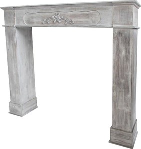 Casa Padrino Country House Style Fireplace Mantle, Antique Grey-Brown, 108 x 23 x H. 98 cm Casa Padrino Country House Style Fireplace Mantle, Antique Grey-Brown, 108 x 23 x H. 98 cm