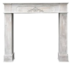 Casa Padrino Cornice per camino stile country, grigio-marrone antico, 108 x 23 x H. 98 cm Casa Padrino Cornice per camino stile country, grigio-marrone antico, 108 x 23 x H. 98 cm