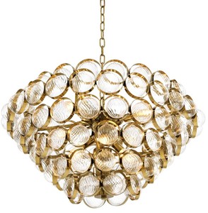 Casa Padrino Luxus Kronleuchter Gold Ø 72 x H. 40 cm - Limited Edition