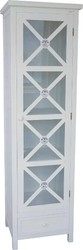 Casa Padrino Country Style Display Cabinet in White 56 x 45 x H. 194 cm Casa Padrino Country Style Display Cabinet in White 56 x 45 x H. 194 cm