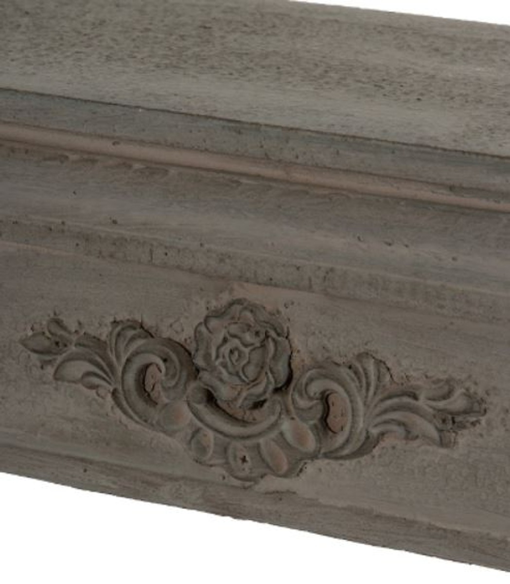 Casa Padrino Country Style Fireplace Surround Antique Gray Brown 113 x 19 x H. 101 cm - Handmade Shabby Chic Furniture Casa Padrino Country Style Fireplace Surround Antique Gray Brown 113 x 19 x H. 101 cm - Handmade Shabby Chic Furniture