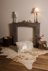 Casa Padrino Habillage de cheminée style maison de campagne gris-brun antique 113 x 19 x H. 101 cm - Meuble Shabby Chic fait main Casa Padrino Habillage de cheminée style maison de campagne gris-brun antique 113 x 19 x H. 101 cm - Meuble Shabby Chic fait main
