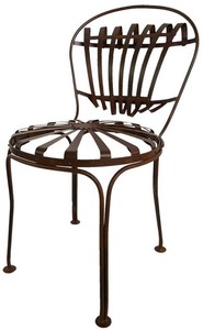 Casa Padrino wrought iron garden chair Ø 40 x H. 90 cm - various colors - Art Nouveau Garden Furniture