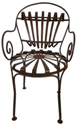 Casa Padrino wrought iron garden chair with armrests Ø 46 x H. 94 cm - various colors - Art Nouveau Garden Furniture