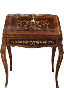 Casa Padrino Barocco Segretario Mogano Marrone L 70 x A 88 x P 53 cm- Segreteria stile antico