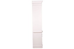 Casa Padrino Landhausstil Wandschrank Antik Weiß  160 x 48 x H. 215 cm - Landhausstil Möbel - Bücherregal 