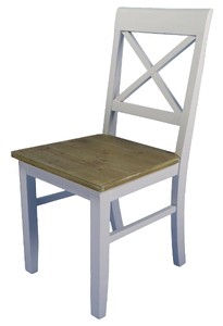 Casa Padrino Sedia da pranzo stile rustico bianco / naturale 45 x 52 x H. 95 cm - Mobili da sala da pranzo Casa Padrino Sedia da pranzo stile rustico bianco / naturale 45 x 52 x H. 95 cm - Mobili da sala da pranzo