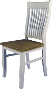 Casa Padrino Sedia da Pranzo Stile Country Bianco / Colore Naturale 44 x 51 x H. 93 cm - Mobili in Legno Casa Padrino Sedia da Pranzo Stile Country Bianco / Colore Naturale 44 x 51 x H. 93 cm - Mobili in Legno