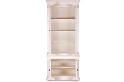 Casa Padrino Landhausstil Vitrinenschrank Antik Weiß 100 x 50 x H. 242 cm - Handgefertigte Shabby Chic Vitrine 