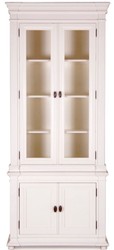 Casa Padrino Vitrine Pays Antique Blanc 100 x 50 x H. 242 cm - Vitrine Shabby Chic à la main
