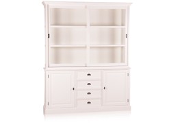 Casa Padrino Pensile in stile rustico bianco antico con 2 ante e 4 cassetti 185 x 43 x h 225 cm - mobili in stile country Casa Padrino Pensile in stile rustico bianco antico con 2 ante e 4 cassetti 185 x 43 x h 225 cm - mobili in stile country
