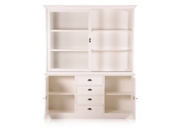 Casa Padrino Pensile in stile rustico bianco antico con 2 ante e 4 cassetti 185 x 43 x h 225 cm - mobili in stile country Casa Padrino Pensile in stile rustico bianco antico con 2 ante e 4 cassetti 185 x 43 x h 225 cm - mobili in stile country