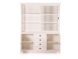Casa Padrino Pensile in stile rustico bianco antico con 2 ante e 4 cassetti 185 x 43 x h 225 cm - mobili in stile country Casa Padrino Pensile in stile rustico bianco antico con 2 ante e 4 cassetti 185 x 43 x h 225 cm - mobili in stile country