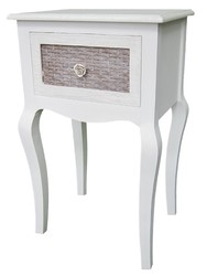 Casa Padrino Tavolo da telefono stile country Grigio chiaro / Marrone 40 x 32 x H. 68 cm con cassetto