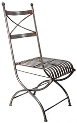 Casa Padrino Wrought Iron Garden Chair 37 x 38 x H. 84 cm - Various Colors - Art Nouveau Garden Furniture
