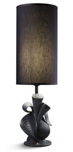 Casa Padrino lampe de table de luxe en porcelaine noir H53 x 17 cm - lampe de table d'éclairage de luxe Casa Padrino lampe de table de luxe en porcelaine noir H53 x 17 cm - lampe de table d'éclairage de luxe