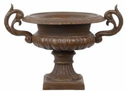 Casa Padrino Antique Style Garden Planter Antique Brown Cast Metal - Flower Pot Plant Pot
