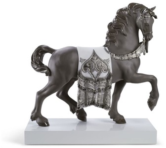 casa padrino luxus porzellan figur skulptur pferd königliches ross wohnzimmer hotel restaurant deko accessoires möbel