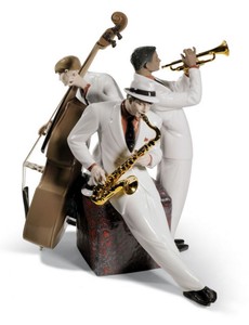 casa padrino luxus porzellan figur skulptur jazz trio wohnzimmer hotel restaurant deko accessoires möbel