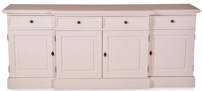 Comò stile country shabby Chic Casa Padrino bianco L 217 cm - H 90 cm Mobile corridoio da pranzo
