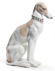 casa padrino luxus porzellan figur skulptur hund windhund wohnzimmer hotel restaurant deko accessoires möbel