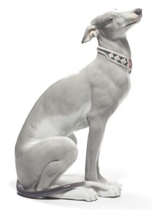 casa padrino luxus porzellan figur skulptur hund windhund wohnzimmer hotel restaurant deko accessoires möbel