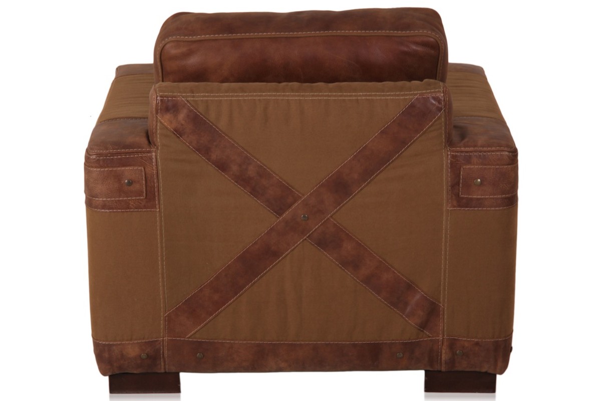 Sillón de cuero real de lujo Casa Padrino marrón 92 x H. 93 cm - Chesterfield Furniture Sillón de cuero real de lujo Casa Padrino marrón 92 x H. 93 cm - Chesterfield Furniture