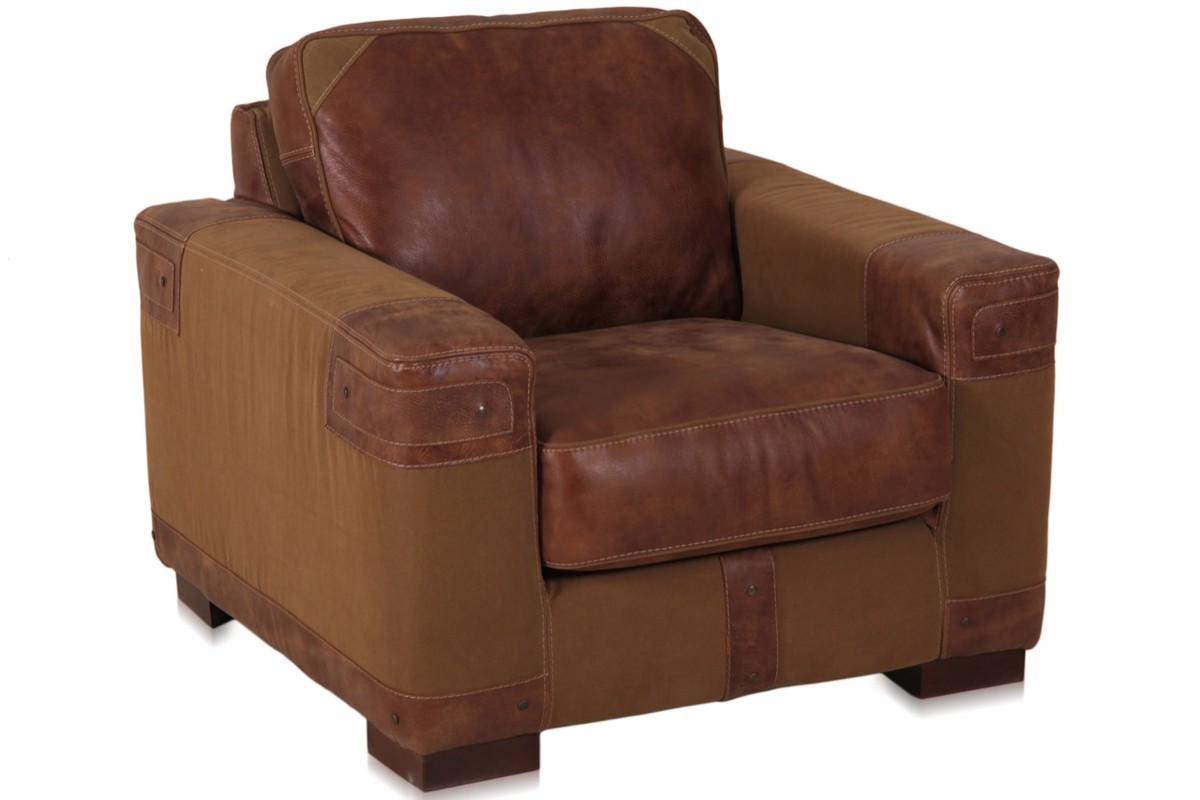 Sillón de cuero real de lujo Casa Padrino marrón 92 x H. 93 cm - Chesterfield Furniture Sillón de cuero real de lujo Casa Padrino marrón 92 x H. 93 cm - Chesterfield Furniture