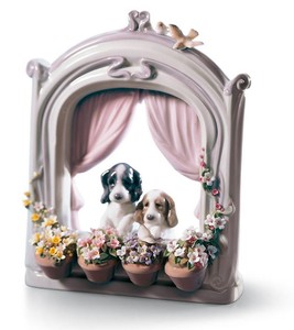 casa padrino luxus porzellan figur skulptur hunde wohnzimmer hotel restaurant deko accessoires möbel