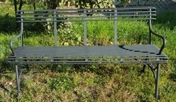 Casa Padrino Wrought Iron Garden Bench 19th Century Design Black 140 x 60 x H. 90 cm