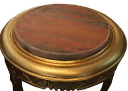 Baroque Side Table Round Gold W. 40 cm x H. 68 cm - solid wood Baroque Side Table Round Gold W. 40 cm x H. 68 cm - solid wood