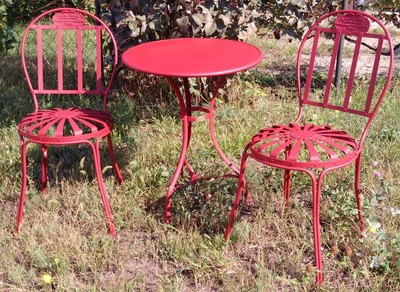 Casa Padrino Art Nouveau Garden Furniture Set - Different Colors - Garden Table & 2 Garden Chairs in Art Nouveau 