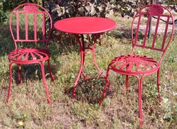 Casa Padrino Art Nouveau Garden Furniture Set - Different Colors - Garden Table & 2 Garden Chairs in Art Nouveau 