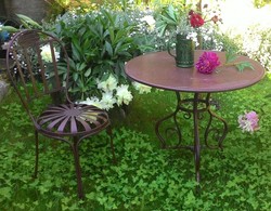 Casa Padrino Art Nouveau Garden Furniture Set - Various Colors - Hanging Garden Table & Garden Chair