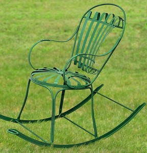 Casa Padrino Garden Rocking Chair 46 x 130 x H. 95 cm - Various Colors - Handmade Wrought Iron Garden Furniture