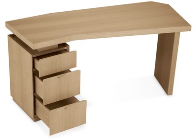 Casa Padrino Luxus Schreibtisch Natürliches Eichenfurnier L. 154 cm B. 60 cm H. 76 cm