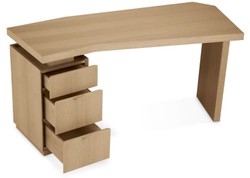 Casa Padrino Scrivania di Lusso Impiallacciatura Quercia Naturale L. 154 cm P. 60 cm A. 76 cm