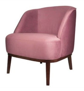 Casa Padrino Fauteuil Lounge de Luxe Rose / Marron - 66 x 66 x H. 70 cm - Meuble Élégant