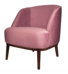 Casa Padrino Fauteuil Lounge de Luxe Rose / Marron - 66 x 66 x H. 70 cm - Meuble Élégant
