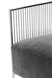 Casa Padrino luxury armchair Gray / Silver 69 x 77 x H 78 cm - Designer Hotel Furniture