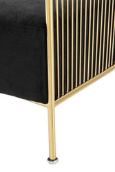 Casa Padrino luxury armchair black goldr 69 x 77 x H 78 cm - Designer Hotel Furniture
