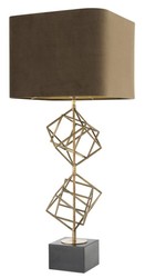Casa Padrino Luxury Table Lamp Vintage Brass / Brown 40 x H. 98 cm - Designer Table Lamp