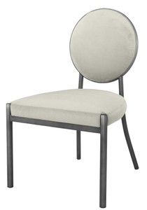 Casa Padrino chaise de salle à manger mat argent / gris clair 57,5 x 60 x H. 91 cm - Meubles de Salle à Manger de Luxe