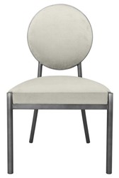 Casa Padrino sedia da pranzo argento opaco / grigio chiaro 57,5 x 60 x H. 91 cm - Arredamento di Lusso per la Sala da Pranzo