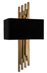 Casa Padrino Applique murale de luxe Vintage Laiton / Noir 31 x H. 59 cm - Meubles de l'Hôtel & de Restaurant