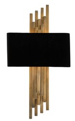 Casa Padrino Applique murale de luxe Vintage Laiton / Noir 31 x H. 59 cm - Meubles de l'Hôtel & de Restaurant