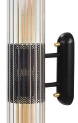 Casa Padrino Aplique de Pared Latón / Negro 10,5 x 18 x H. 68,5 cm - Calidad de Lujo