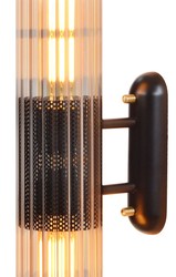Casa Padrino Aplique de Pared Latón / Negro 10,5 x 18 x H. 68,5 cm - Calidad de Lujo